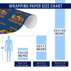 Bodega Cats for Zohran Wrapping Paper Roll New York Mamdani Supporter Mayor Cute Cat TS02 Print Your Wear