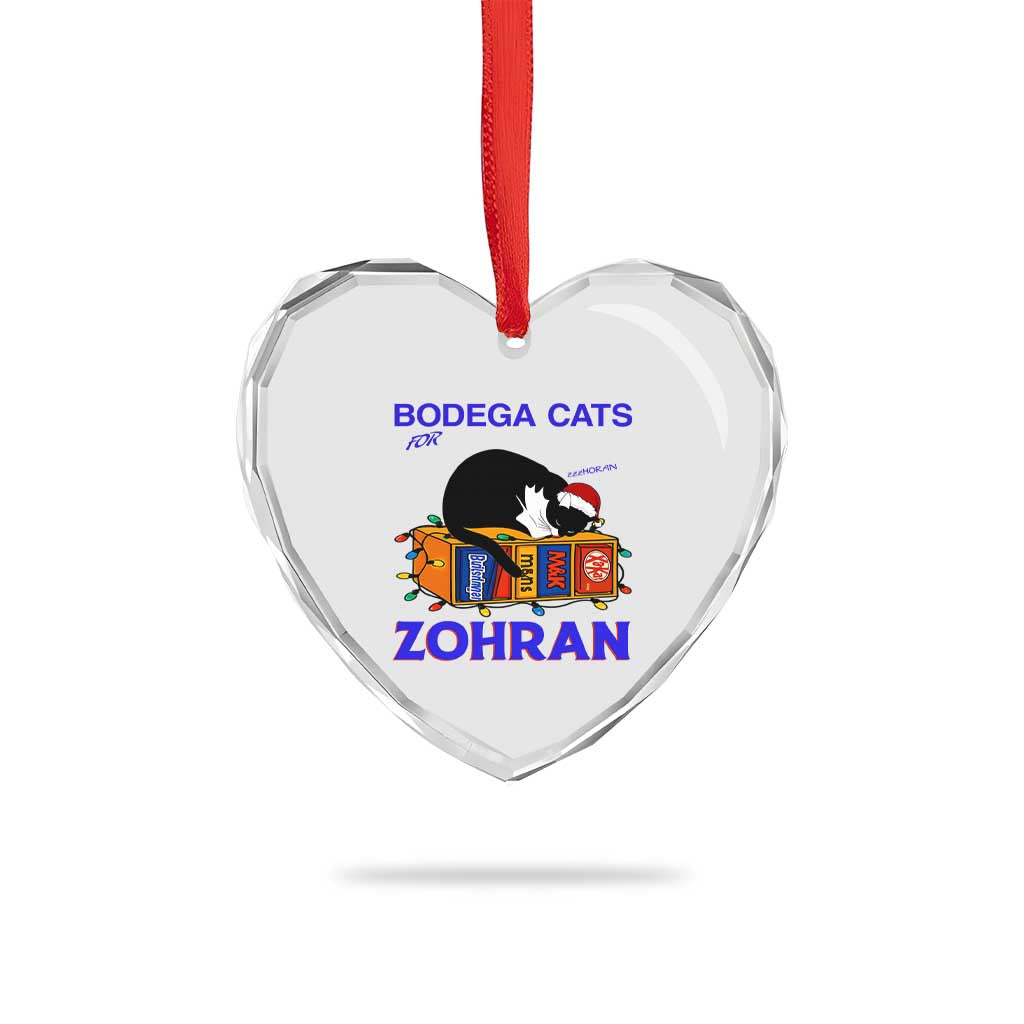 Bodega Cats of New York Heart Crystal Glass Ornament Funny Cat NYC Christmas TS14 Print Your Wear