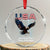Bold Patriotic American Eagle Crystal Glass Ornament Land of the Free Home of the Brave Est 1776 - Print Your Wear
