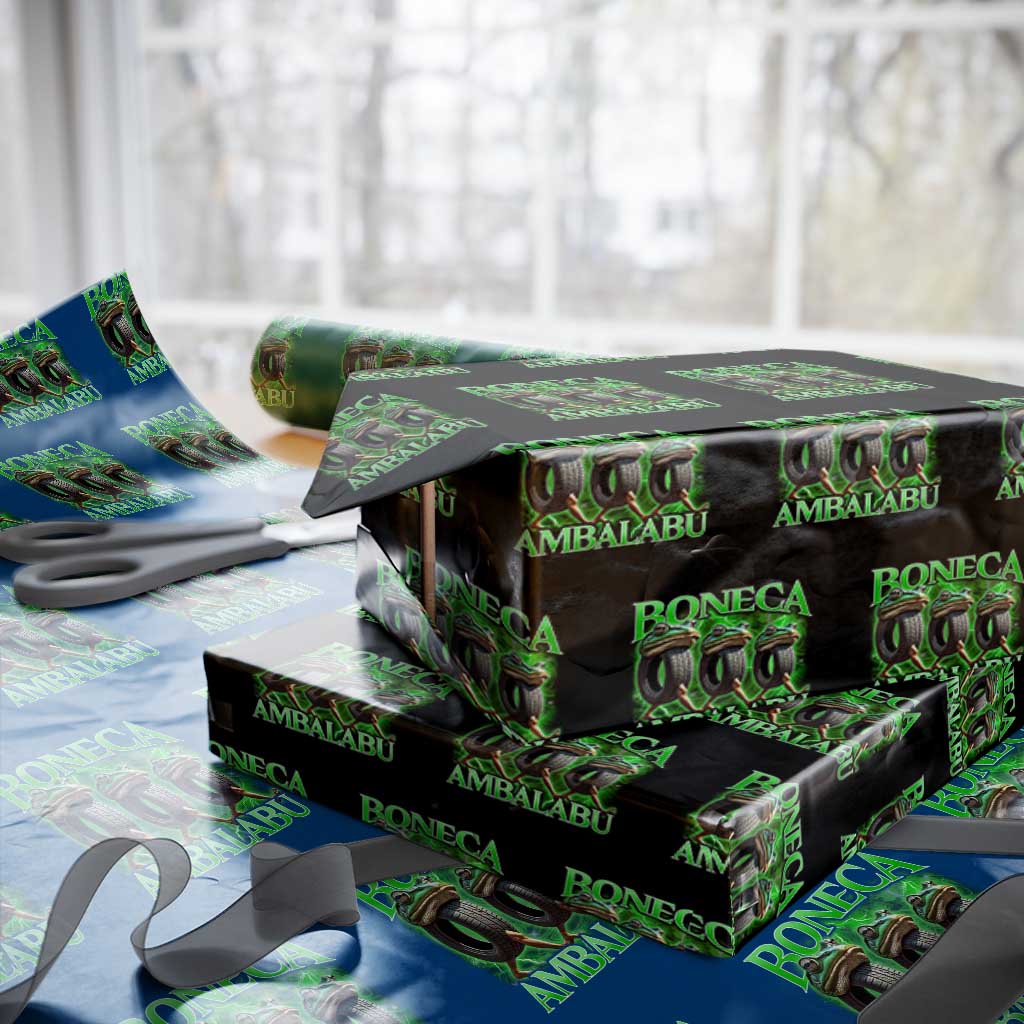 Boneca Ambalabu Frog Wrapping Paper Roll Funny Internet Brainrot Memes Gen Alpha TS10 Black Print Your Wear
