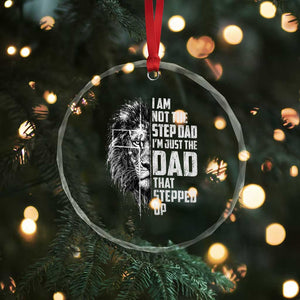 Bonus Dad Crystal Glass Ornament Stepdad Gifts From Stepdaughter Stepson Cross Lion Stepped Up Dad TS10 Print Your Wear
