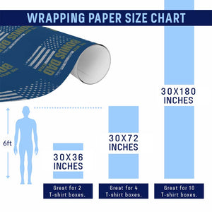 Bonus Dad Wrapping Paper Roll American Flag Best Bonus Dad Ever Fathers Day TS10 Print Your Wear