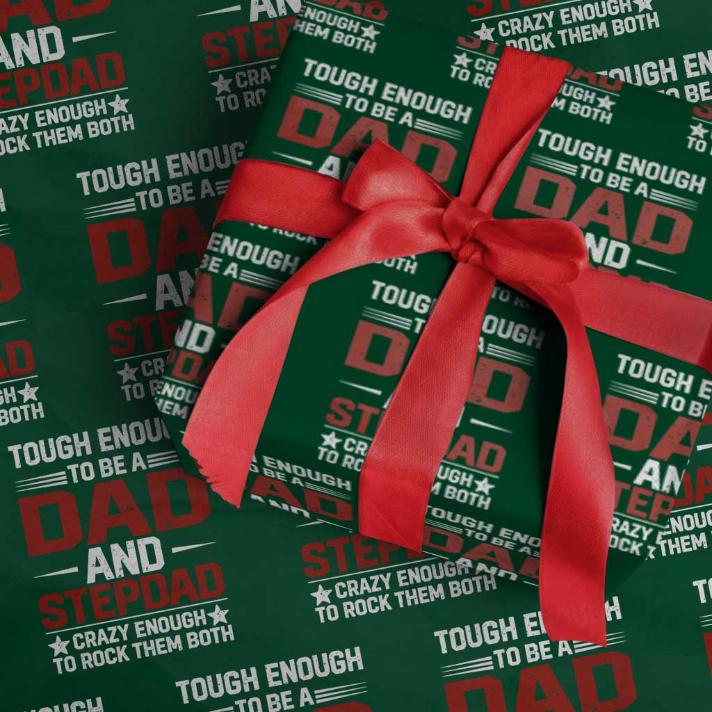 Bonus Dad Wrapping Paper Roll Dad And Stepdad Fathers Day TS10 Green Print Your Wear