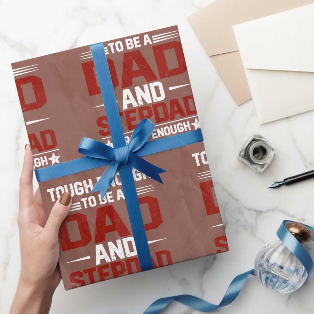 Bonus Dad Wrapping Paper Roll Dad And Stepdad Fathers Day TS10 Mocha Print Your Wear