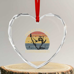 Bonus Dad Heart Crystal Glass Ornament Retro Feral Raccoon Stepdad Gifts From Bonus Daughter Stepdaughter TS10 Transparent Glass 3'' Heart Print Your Wear