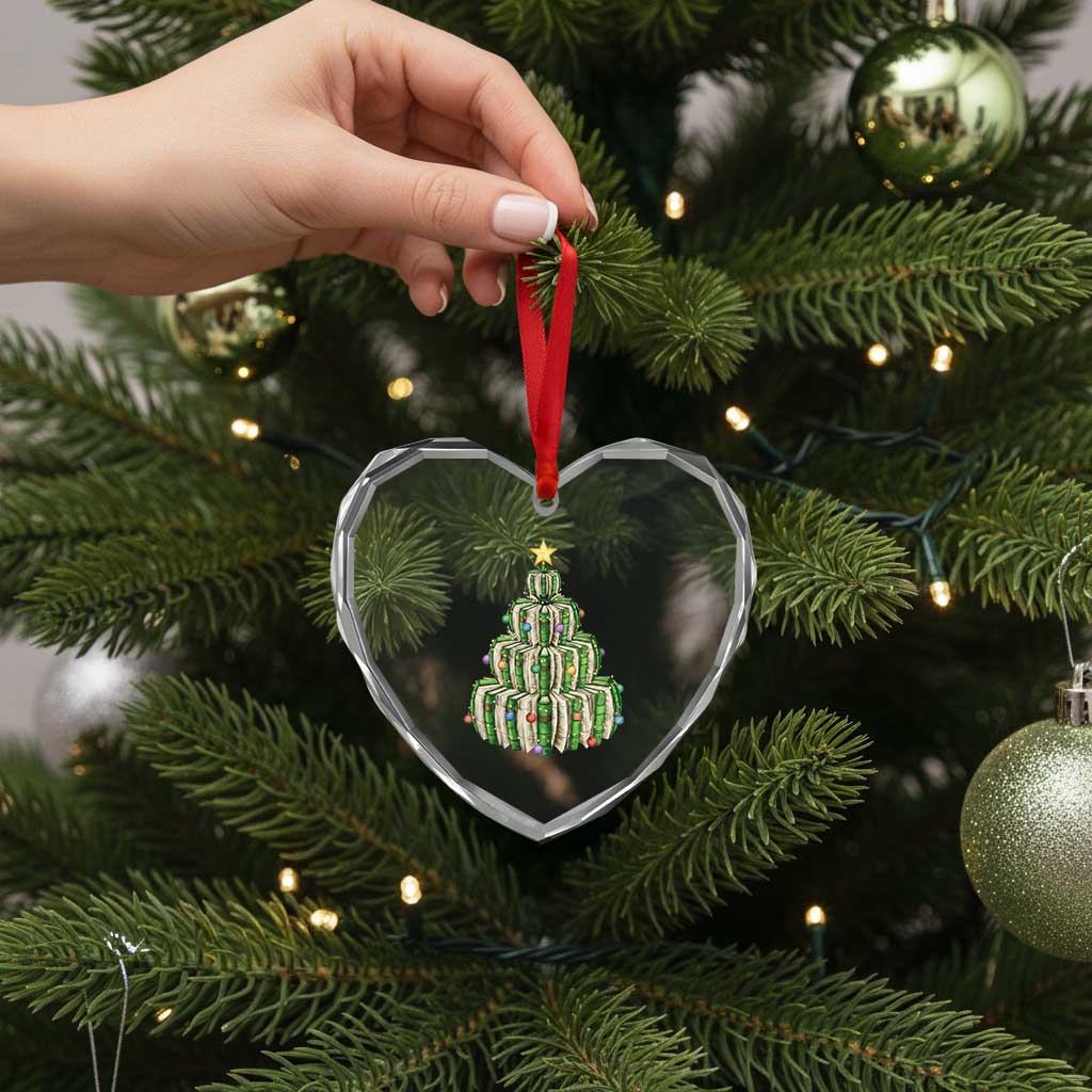 Book Christmas Tree Book Lover Teacher Librarian Heart Crystal Glass Ornament TS11 Print Your Wear