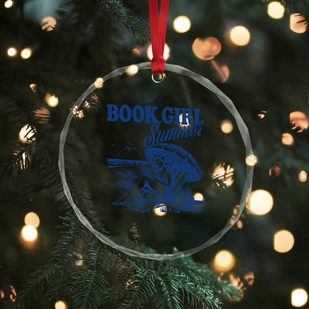 Book Girl Summer Crystal Glass Ornament Funny Beach Book Lover Gift TS12 Print Your Wear