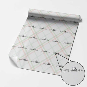 Bookaholic Heartbeat Graphic Wrapping Paper Roll Vintage Reader Lifeline Gift TS12 Christmas Plaid Print Your Wear