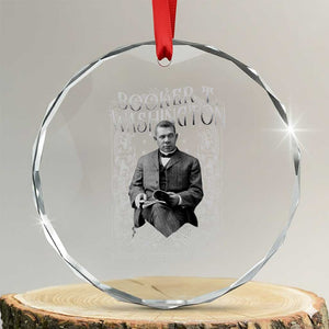 Booker Taliaferro Washington Crystal Glass Ornament African American Educator Black History TS11 Transparent Glass 3'' Circle Print Your Wear