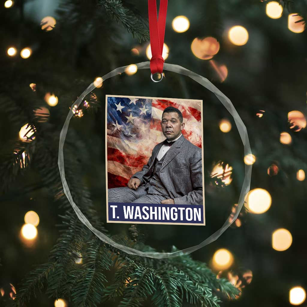 Booker Taliaferro Washington Crystal Glass Ornament African American Educator Black History Month TS11 Print Your Wear