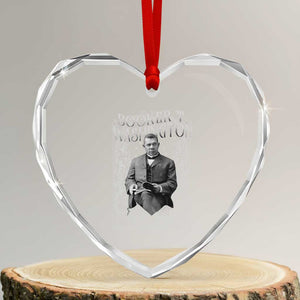 Booker Taliaferro Washington Heart Crystal Glass Ornament African American Educator Black History TS11 Transparent Glass 3'' Heart Print Your Wear