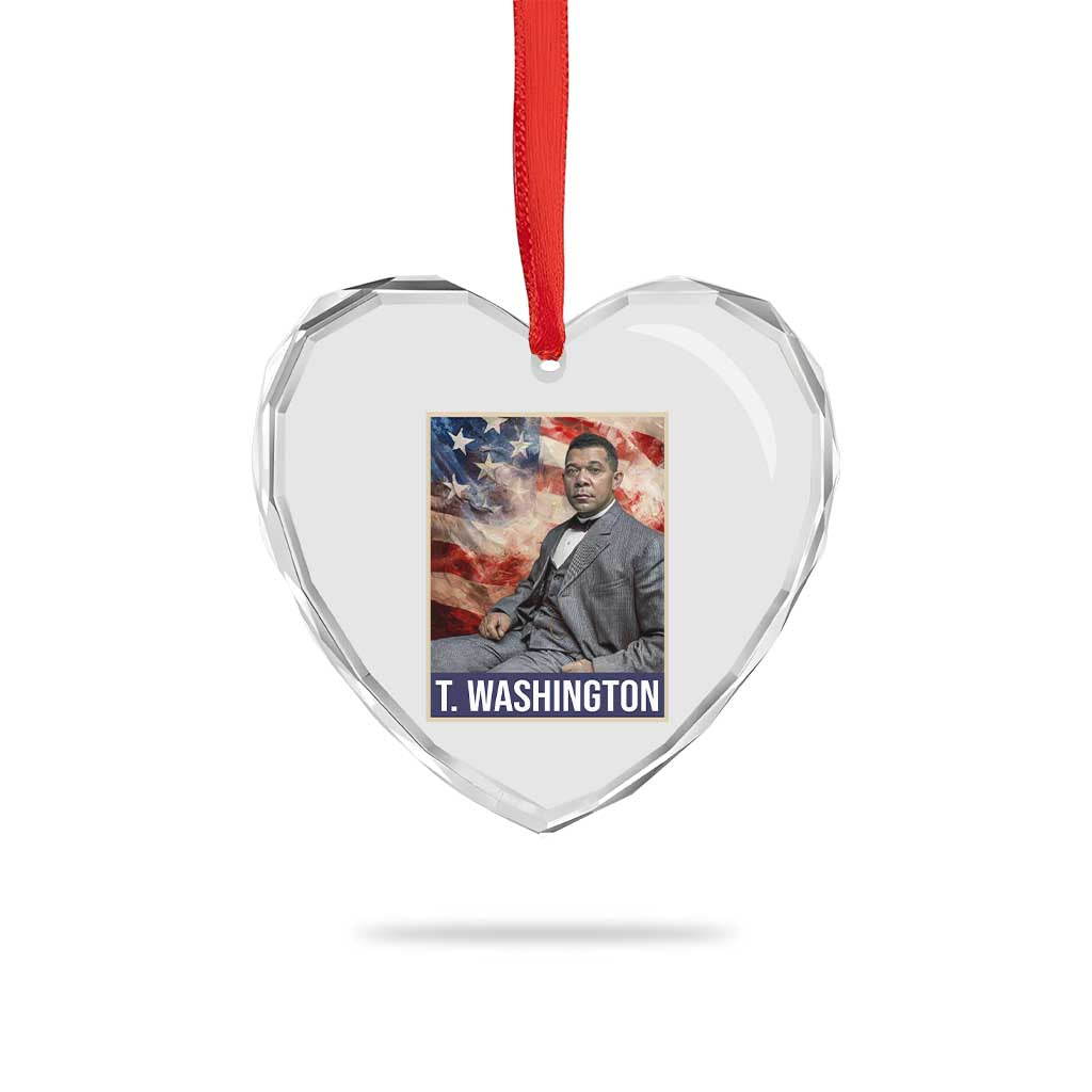 Booker Taliaferro Washington Heart Crystal Glass Ornament African American Educator Black History Month TS11 Print Your Wear