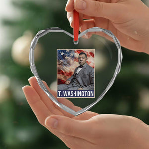 Booker Taliaferro Washington Heart Crystal Glass Ornament African American Educator Black History Month TS11 Print Your Wear
