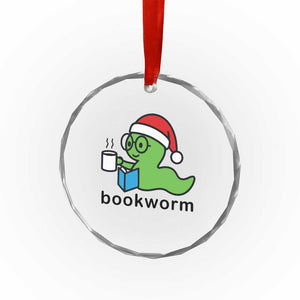 Bookworm Christmas Crystal Glass Ornament Reading Book Lover TS14 Print Your Wear