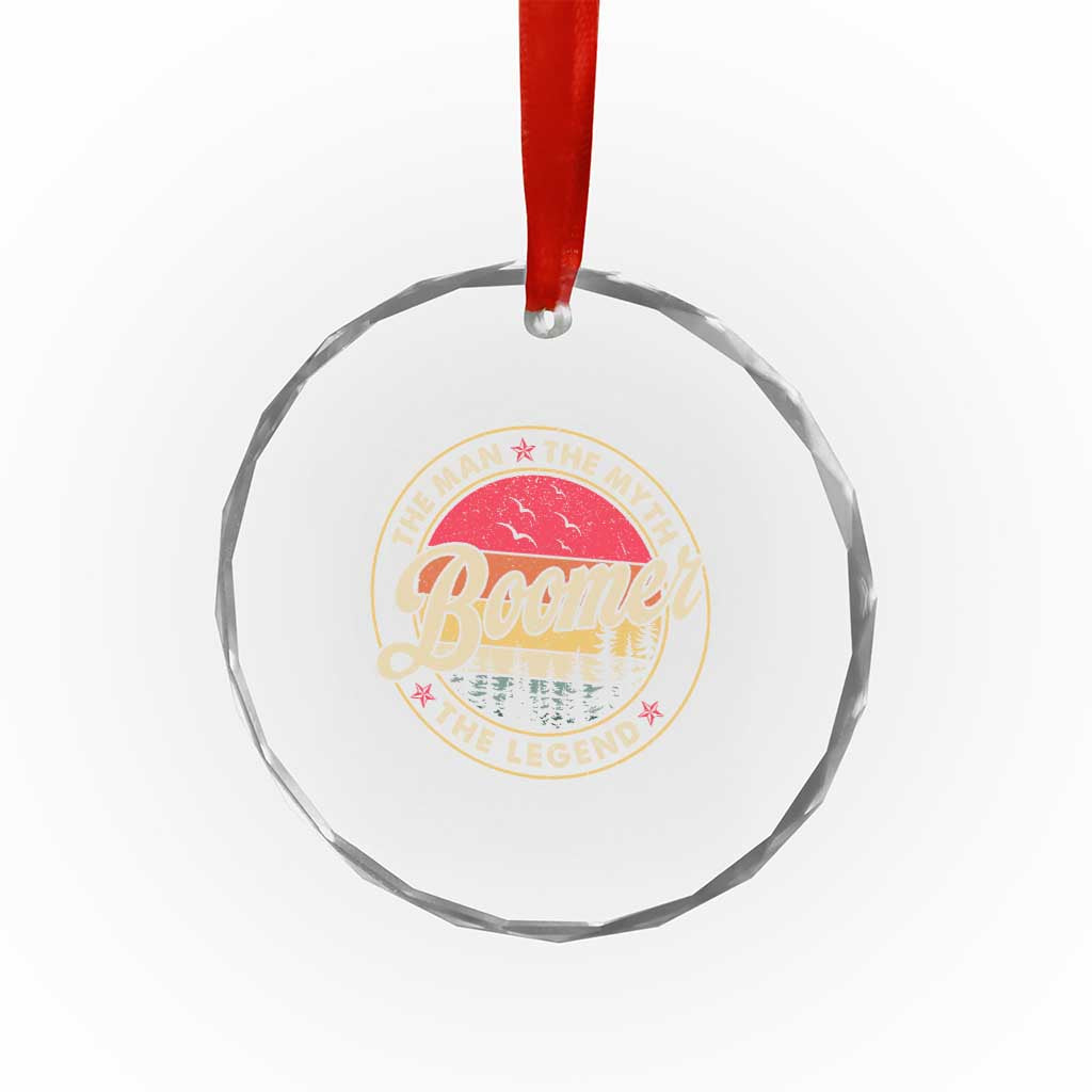Boomers Generation Crystal Glass Ornament The Man The Myth The Legend TS10 Print Your Wear
