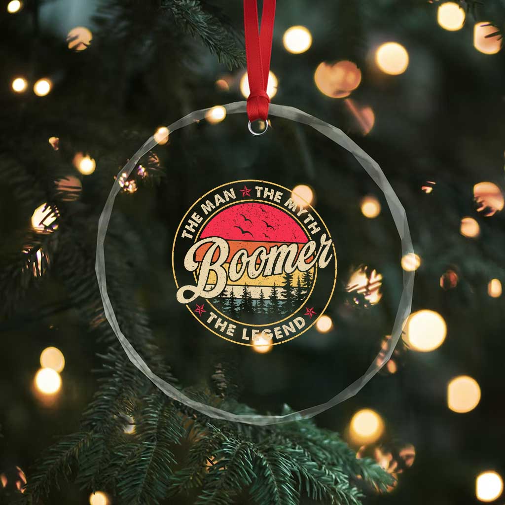 Boomers Generation Crystal Glass Ornament The Man The Myth The Legend TS10 Print Your Wear