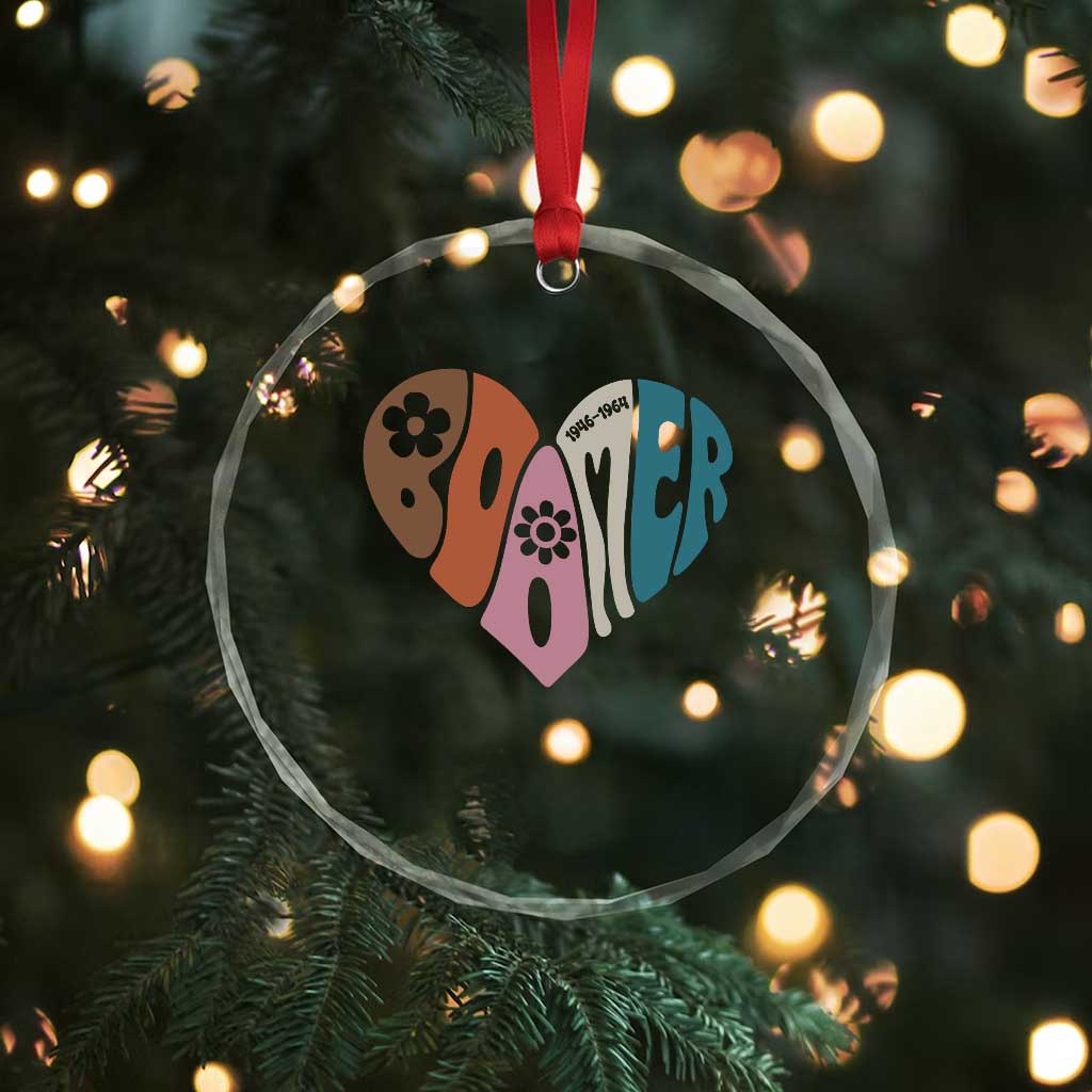 Boomers Generation Crystal Glass Ornament Vintage 40s 50s 60s Hippe Peace Love Hippy TS10 Print Your Wear