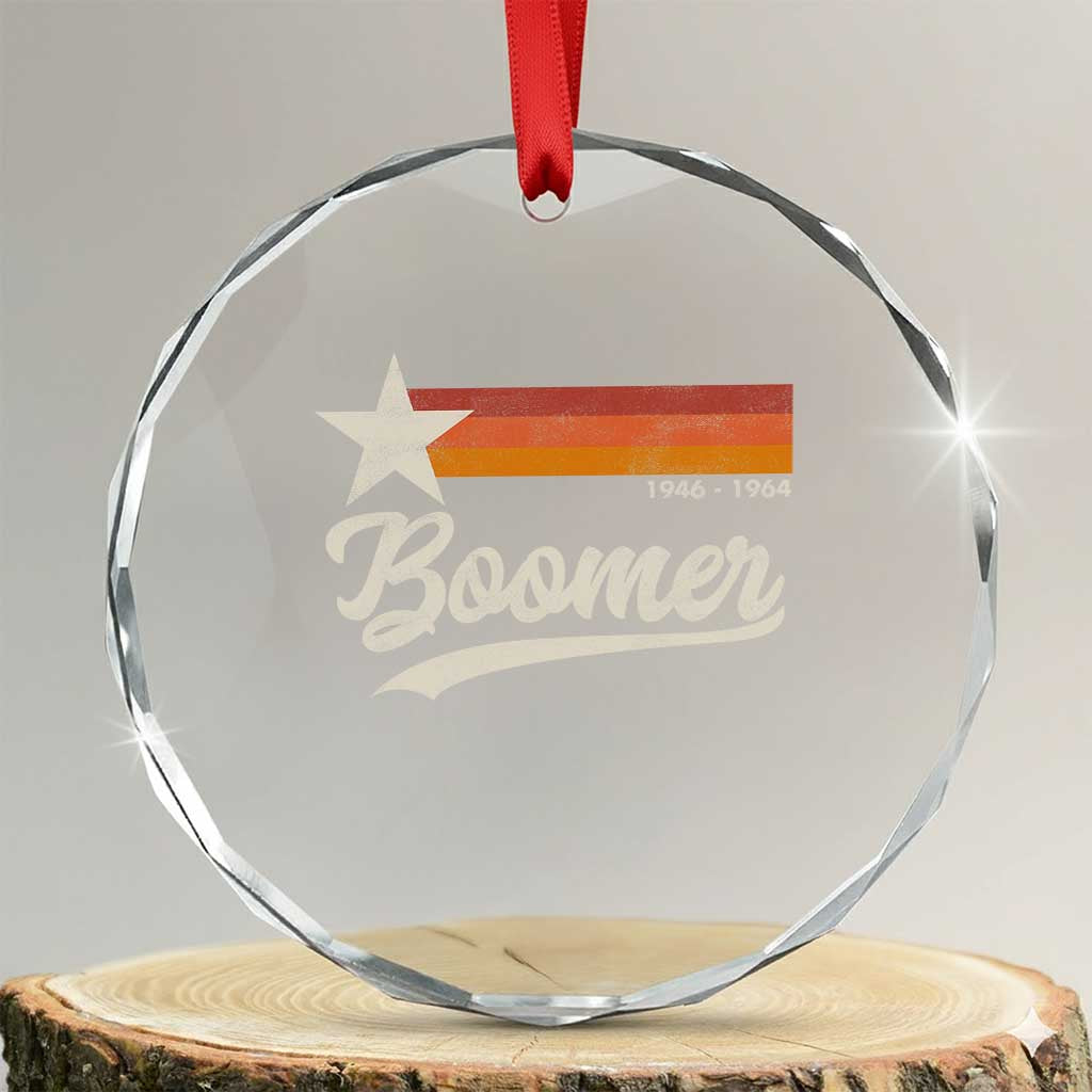 Boomers Generation Crystal Glass Ornament Vintage Retro Gift TS10 Transparent Glass 3'' Circle Print Your Wear