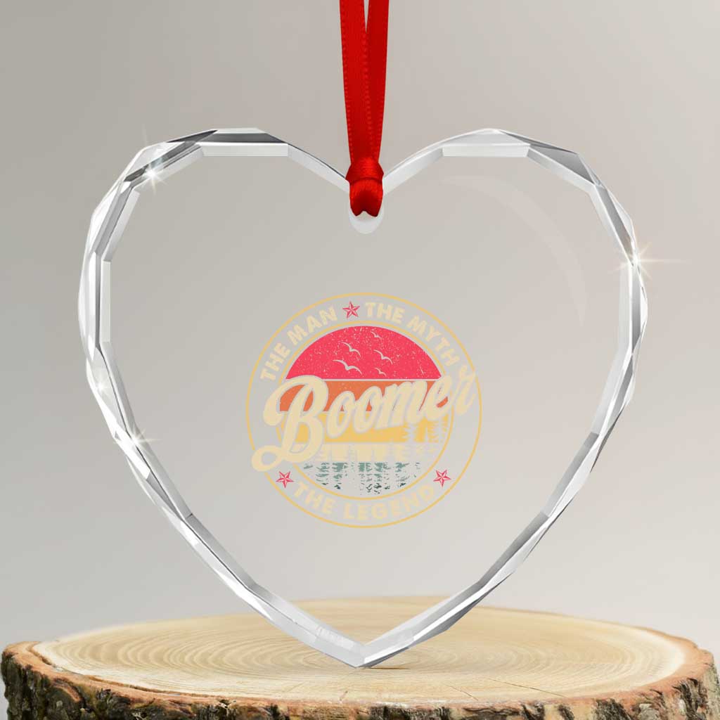 Boomers Generation Heart Crystal Glass Ornament The Man The Myth The Legend TS10 Transparent Glass 3'' Heart Print Your Wear