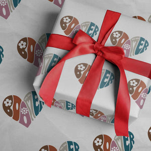 Boomers Generation Wrapping Paper Roll Vintage 40s 50s 60s Hippe Peace Love Hippy TS10 White Print Your Wear