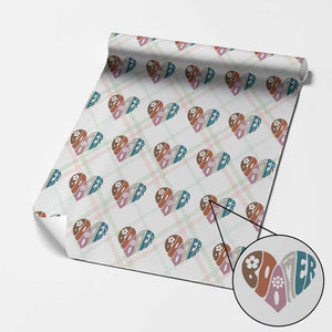 Boomers Generation Wrapping Paper Roll Vintage 40s 50s 60s Hippe Peace Love Hippy TS10 Christmas Plaid Print Your Wear