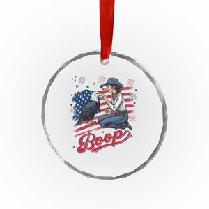 Boop Eagle Crystal Glass Ornament Western Cowgirl Patriotic USA American 4th of July TS14 Print Your Wear