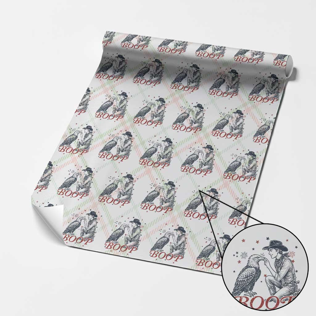 Boop Eagle Wrapping Paper Roll Western Cowboy Patriotic 4th of July