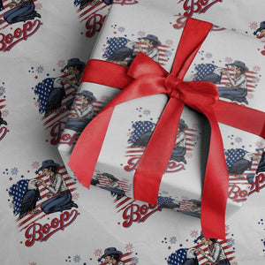 Boop Eagle Wrapping Paper Roll Western Cowgirl Patriotic USA American 4th of July