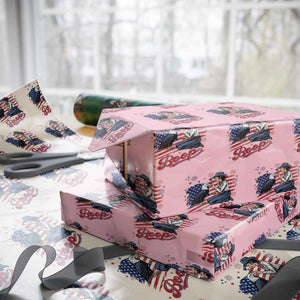Boop Eagle Wrapping Paper Roll Western Cowgirl Patriotic USA American 4th of July