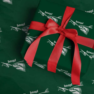Boop Shark Meme Wrapping Paper Roll Funny Nose Touch Shark Lovers Ocean Life TS11 Green Print Your Wear