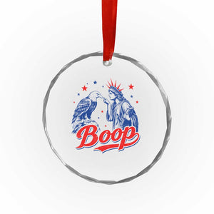 Boop Statue of Liberty and Eagle 4th of July Crystal Glass Ornament TS11 Print Your Wear
