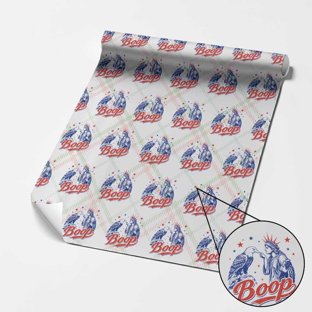 Boop Statue of Liberty and Eagle 4th of July Wrapping Paper Roll