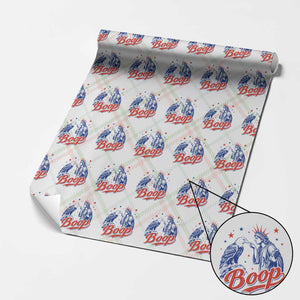 Boop Statue of Liberty and Eagle 4th of July Wrapping Paper Roll