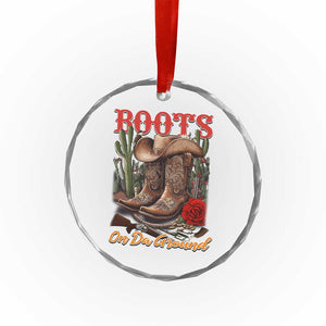 Boots On The Ground Crystal Glass Ornament Cowgirl Line Dance Western Cowboy TS02 Print Your Wear