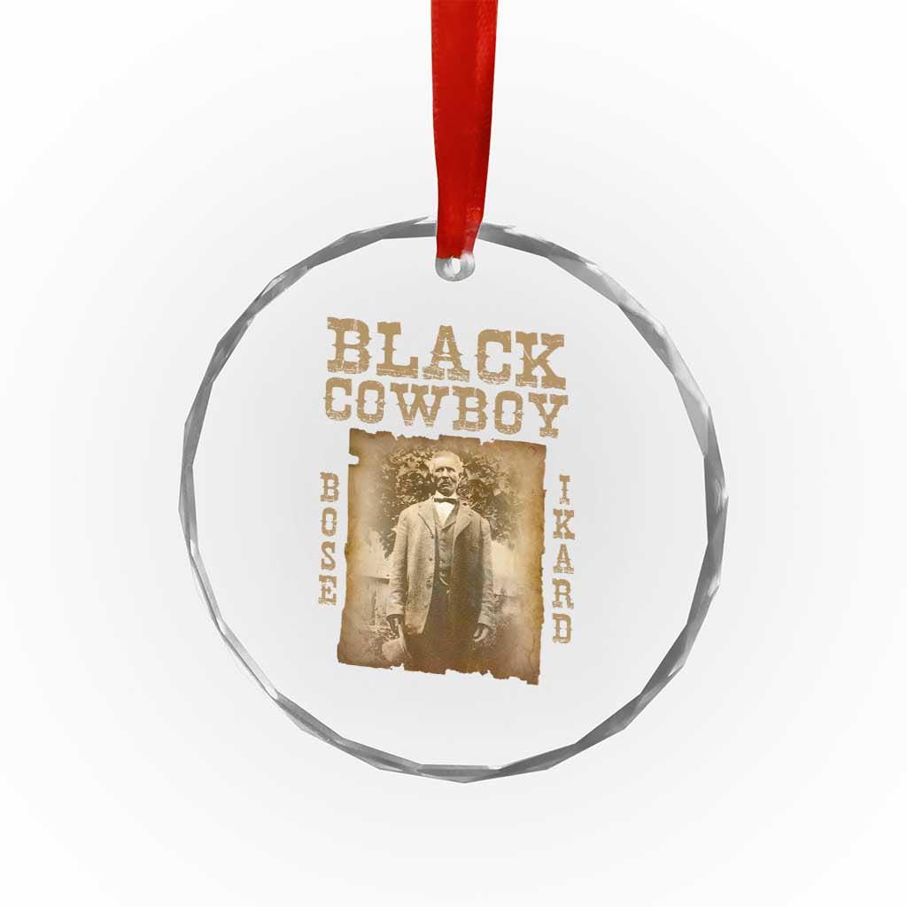 Bose Ikard Crystal Glass Ornament Black Cowboy Western Legend Vintage TS02 Print Your Wear