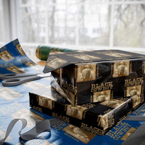 Bose Ikard Wrapping Paper Roll Black Cowboy Western Legend Vintage TS02 Black Print Your Wear