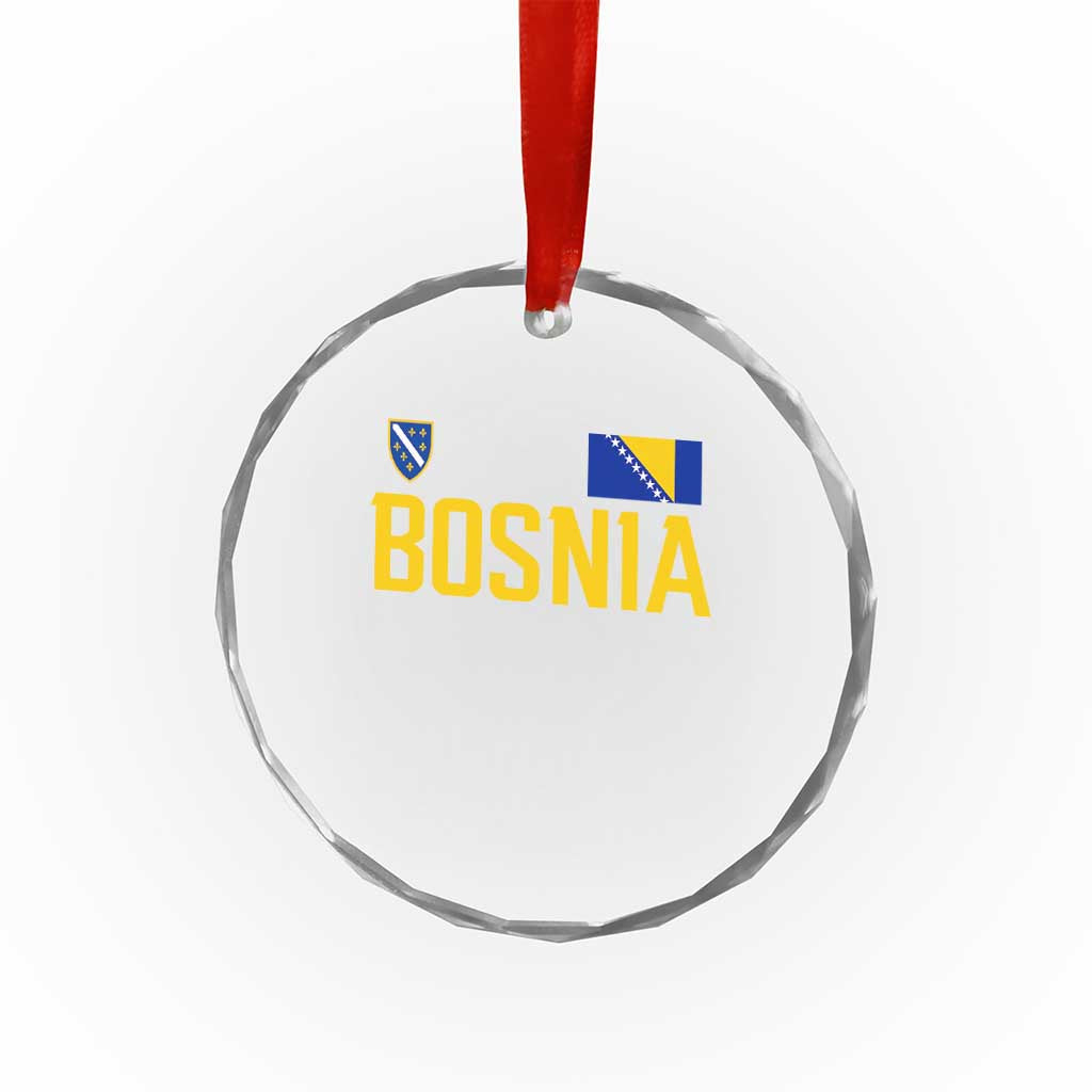 Bosnia and Herzegovina Pride Crystal Glass Ornament BiH Bosnian Flag Souvenirs TS11 Print Your Wear
