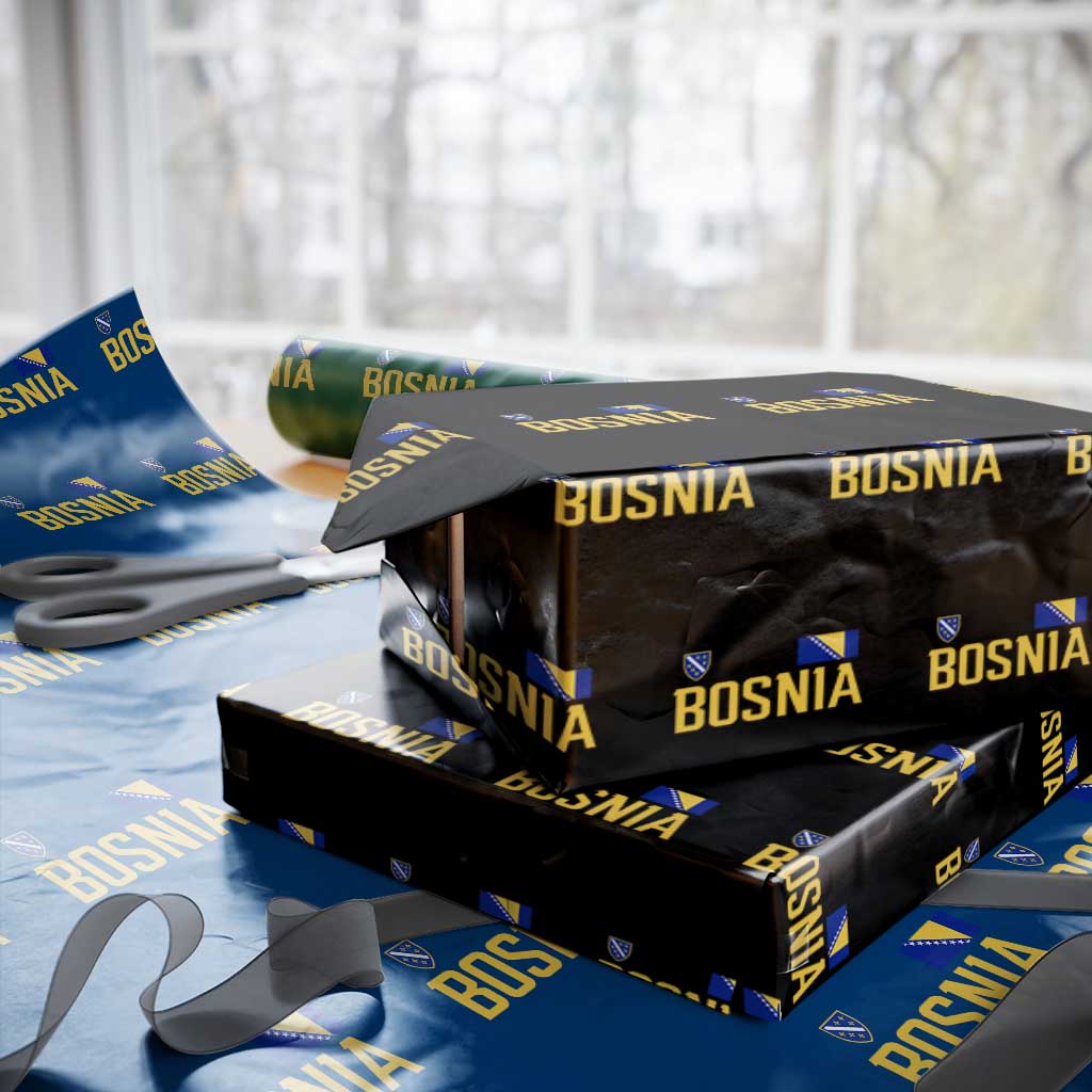 Bosnia and Herzegovina Pride Wrapping Paper Roll BiH Bosnian Flag Souvenirs