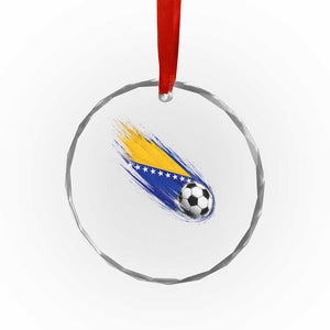 Bosnia and Herzegovina Soccer Lover Bosnian Flag Crystal Glass Ornament TS11 Print Your Wear