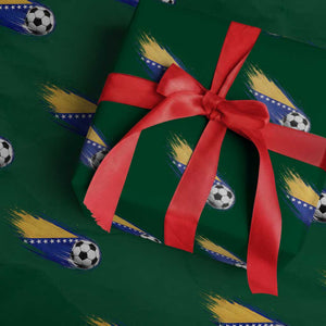 Bosnia and Herzegovina Soccer Lover Bosnian Flag Wrapping Paper Roll
