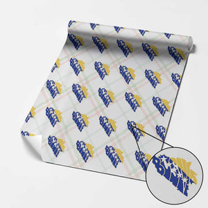 Bosnia And Herzegovina Word Art Map Wrapping Paper Roll Bosnian Pride Gift