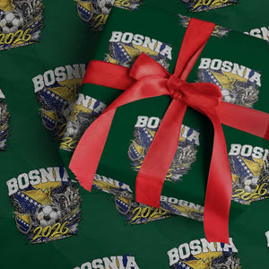 Bosnia Soccer Jersey Pride 2026 Wrapping Paper Roll One Nation One Dream Heritage Football Sports Fan