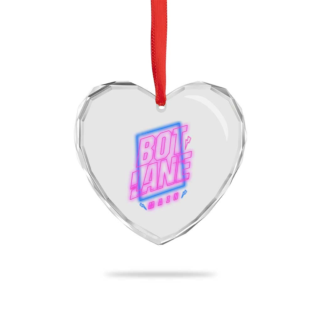 Bot Lane Main Cyberpunk Neon Style Heart Crystal Glass Ornament Gaming Quote Gift TS12 Print Your Wear