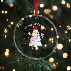 Boujee Christmas Tree Cake Crystal Glass Ornament Out Here Lookin' Like A Snack TS02 Print Your Wear