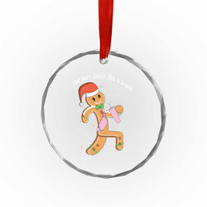 Boujee Gingerbread Man Crystal Glass Ornament Out Here Lookin' Like A Snack TS02 Print Your Wear