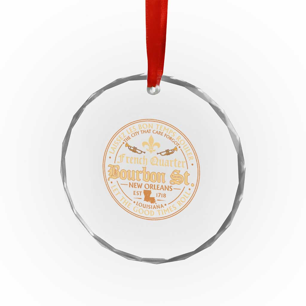 Bourbon Street French Quarter New Orleans Vintage Crystal Glass Ornament TS11 Print Your Wear