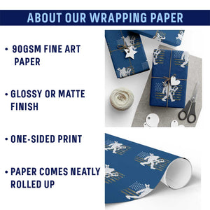Bow Hunting Archer Bigfoot Wrapping Paper Roll Sasquatch Camo US Flag Hunter Dad TS10 Print Your Wear