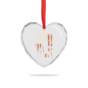 Bow Hunting Bigfoot America Flag Heart Crystal Glass Ornament Patriotic Sasquatch With Archer Hunter Dad TS10 Print Your Wear