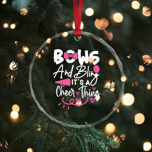 Bows And Bling Its A Cheer Thing Crystal Glass Ornament Cheerleading Gift TS12 Print Your Wear