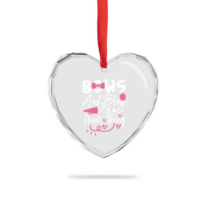 Bows And Bling Its A Cheer Thing Heart Crystal Glass Ornament Cheerleading Gift TS12 Print Your Wear
